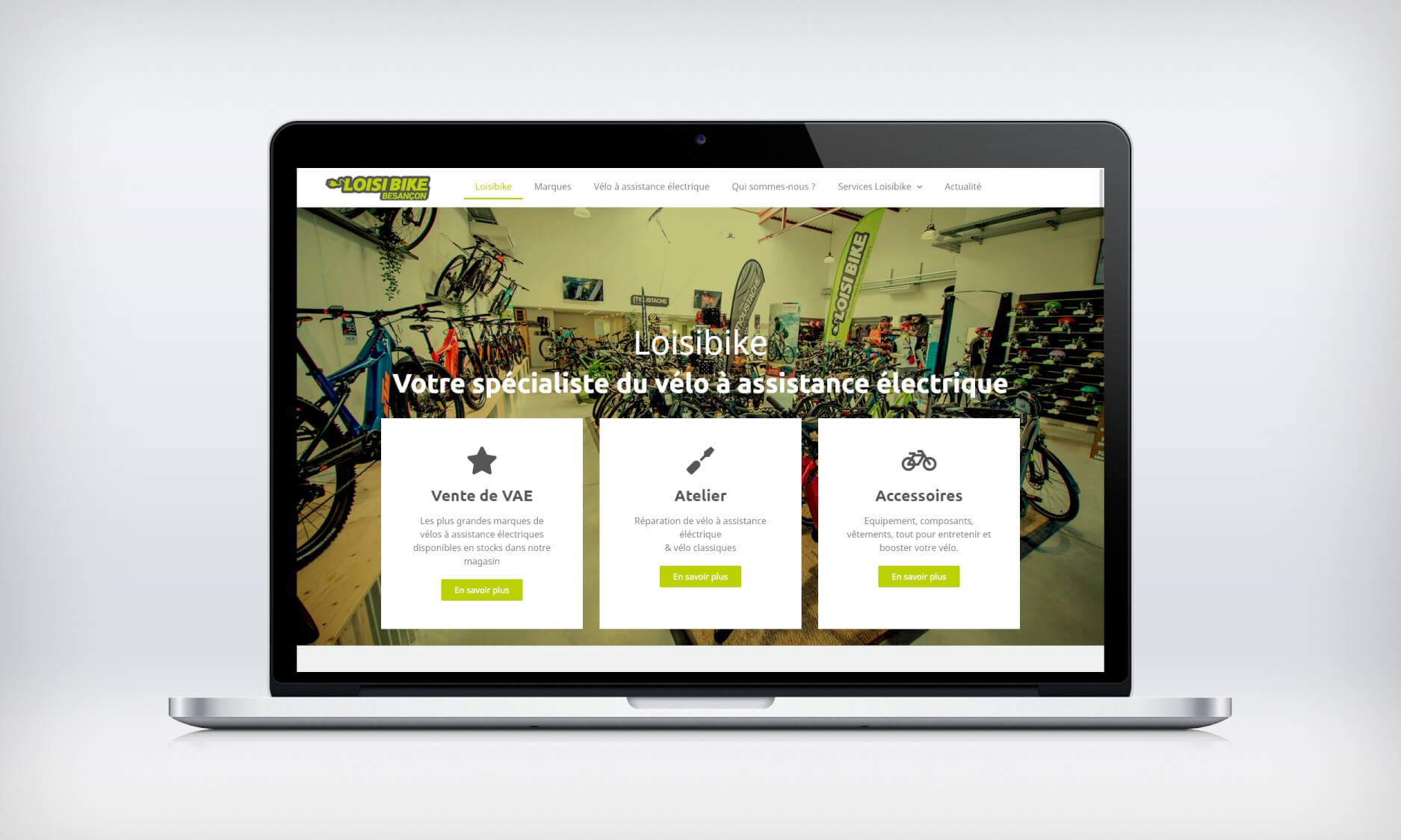 Loisibike page d'accueil